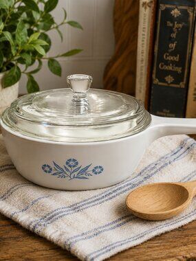 Vintage CorningWare Blue Cornflower P-81-B 1 Qt Saucepan w/ Original Lid
